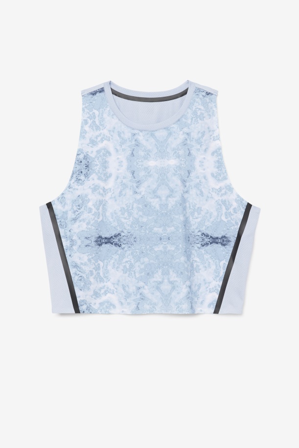 Uplift αθλητικό Crop Top Fila Blue Fog/μαύρο