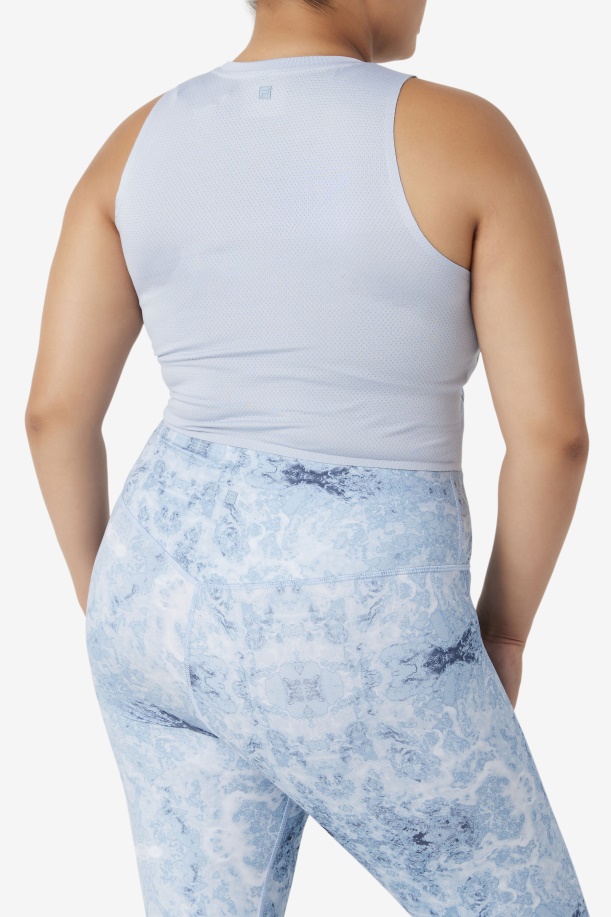 Uplift αθλητικό Crop Top Fila Blue Fog/μαύρο
