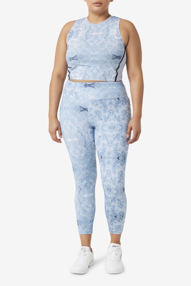 Uplift αθλητικό Crop Top Fila Blue Fog/μαύρο
