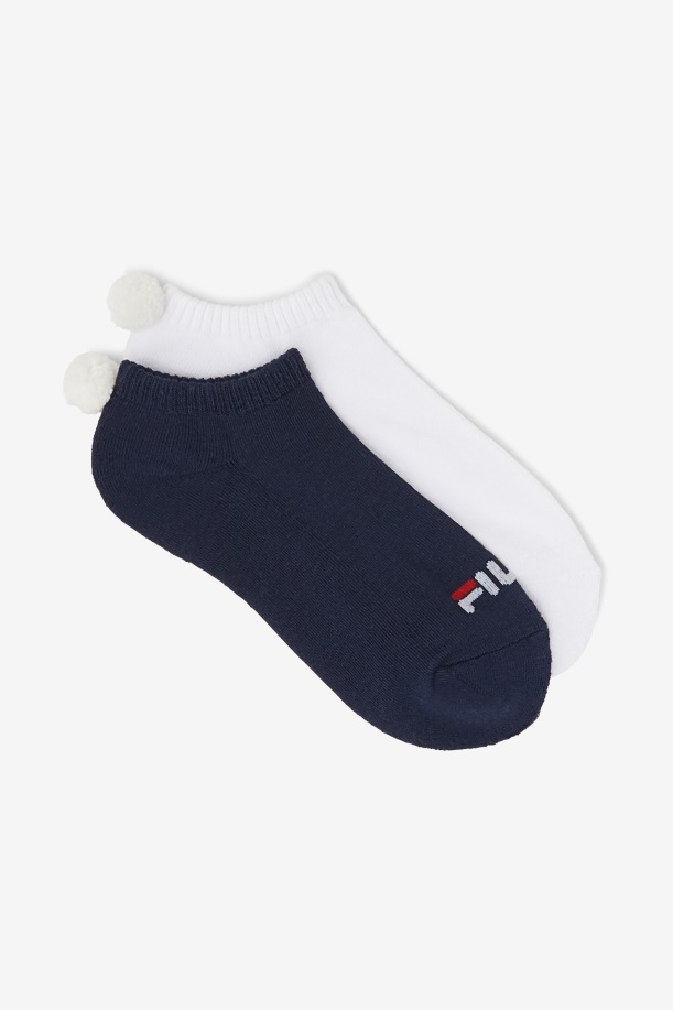 γυναικεία κάλτσα τένις πομ πομ 2-pack Fila Navy