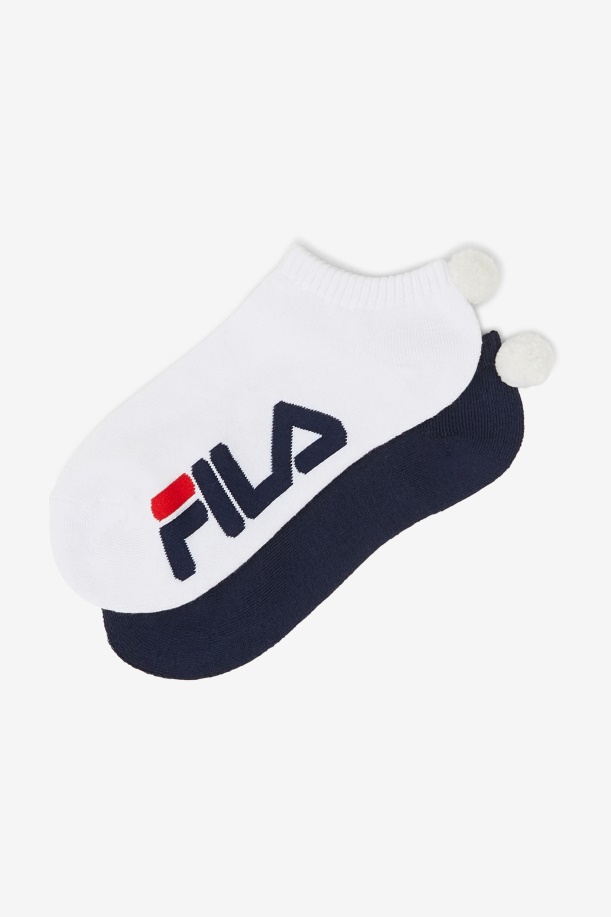 γυναικεία κάλτσα τένις πομ πομ 2-pack Fila Navy