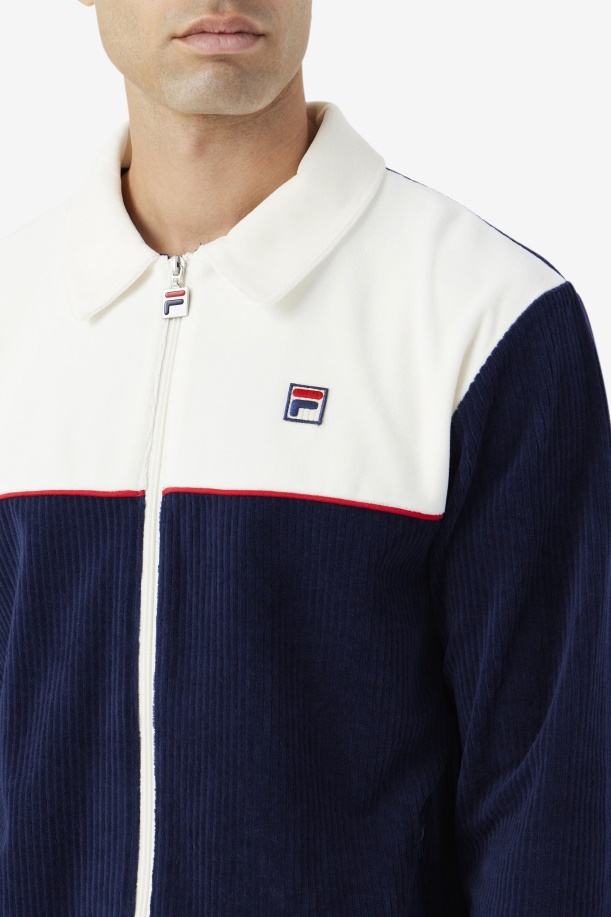 Fila Gerard βελουτέ μπουφάν ναυτικό/τσικνιάς/κόκκινο