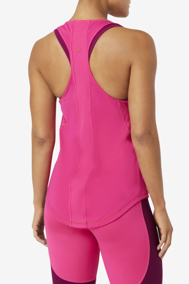 Fila Brtpink Uplift ανάγλυφη φανέλα Racerback
