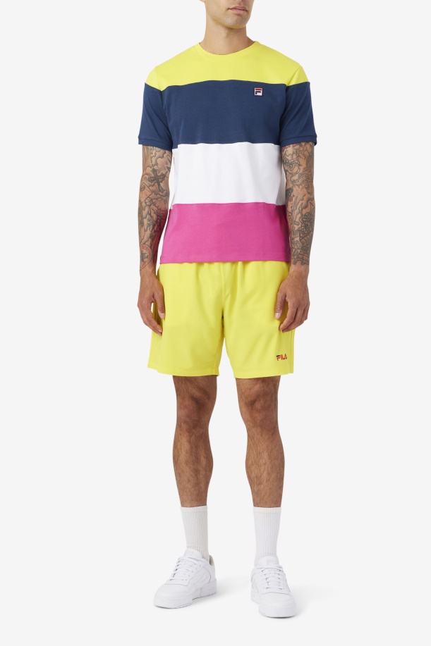 Fila Yellow/navy/ντοματίνι ραβίνι κοντό