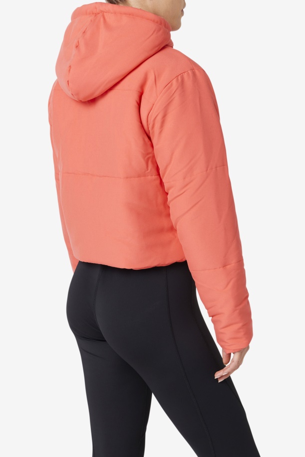 μπουφάν καγιέν/τουρσί από παντζάρι Fila Eden Puffer