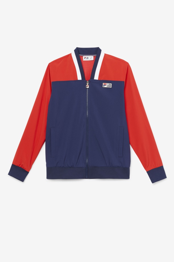 Peacoat/κόκκινο/λευκό Fila X το μουσείο σακάκι πίστας Fila