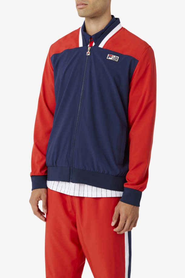 Peacoat/κόκκινο/λευκό Fila X το μουσείο σακάκι πίστας Fila
