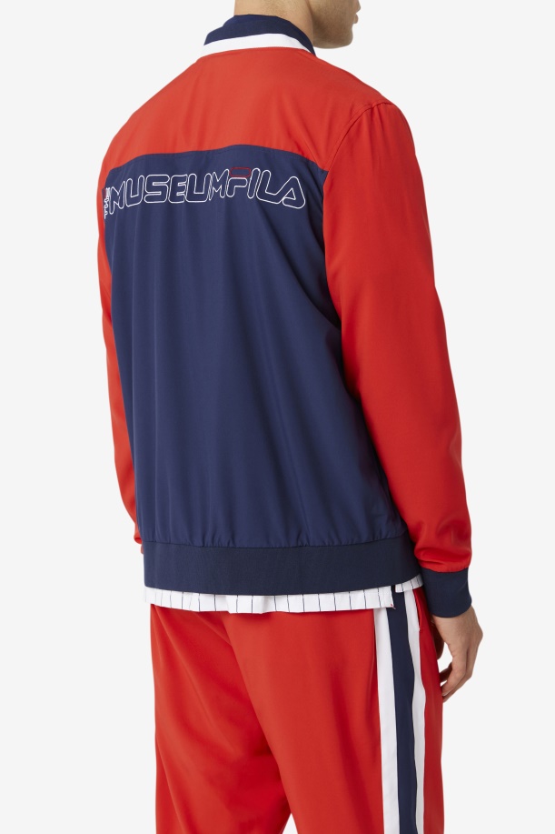 Peacoat/κόκκινο/λευκό Fila X το μουσείο σακάκι πίστας Fila