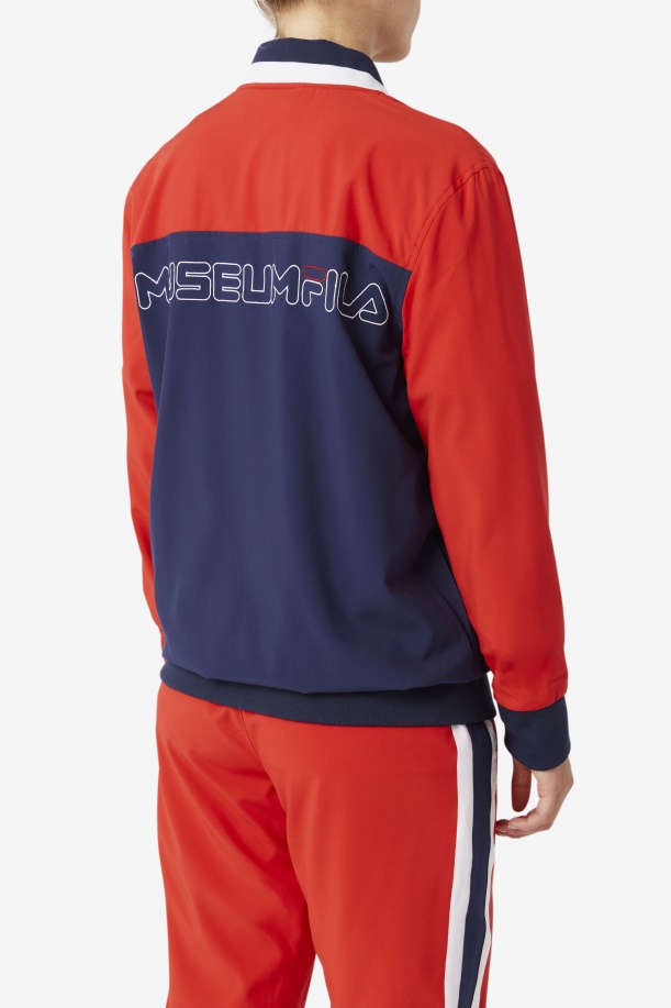 Peacoat/κόκκινο/λευκό Fila X το μουσείο σακάκι πίστας Fila
