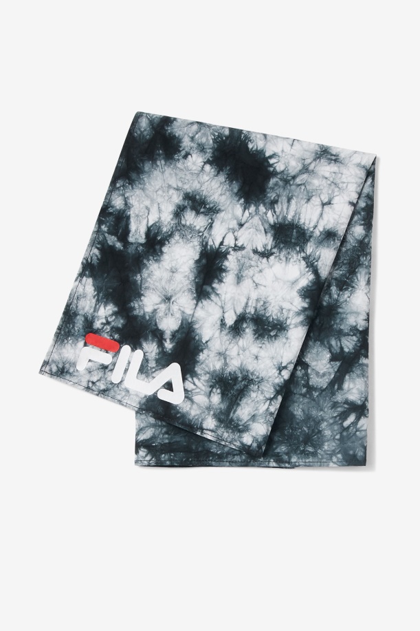ασπρόμαυρη ασπρόμαυρη βαφή γραβάτας Bandana Fila
