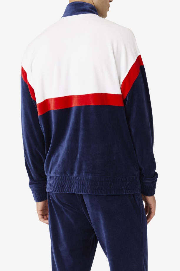 σακάκι βελουτέ Mansur Fila Navy/λευκό/κόκκινο