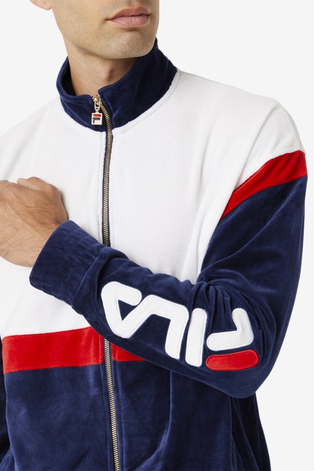 σακάκι βελουτέ Mansur Fila Navy/λευκό/κόκκινο