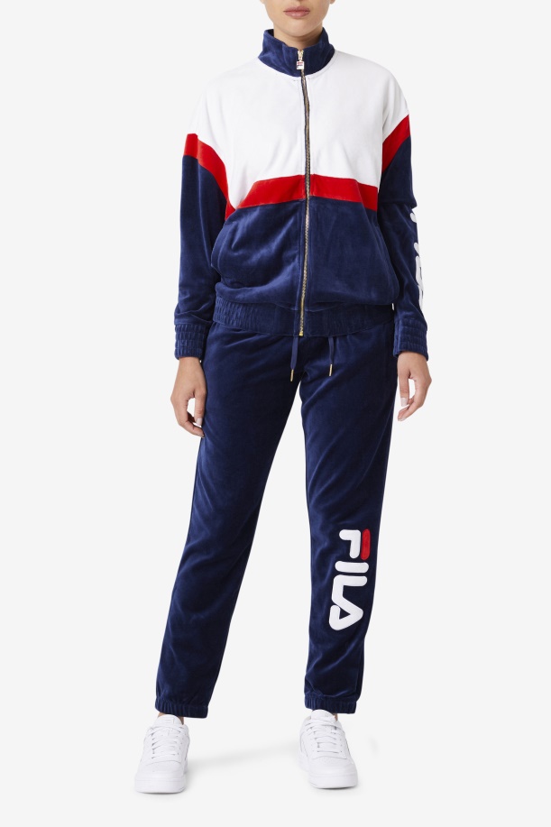 σακάκι βελουτέ Mansur Fila Navy/λευκό/κόκκινο