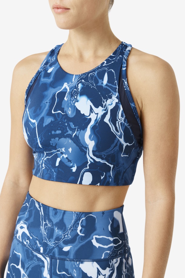 αθλητικό σουτιέν Uplift T-back Navy Marble Fila