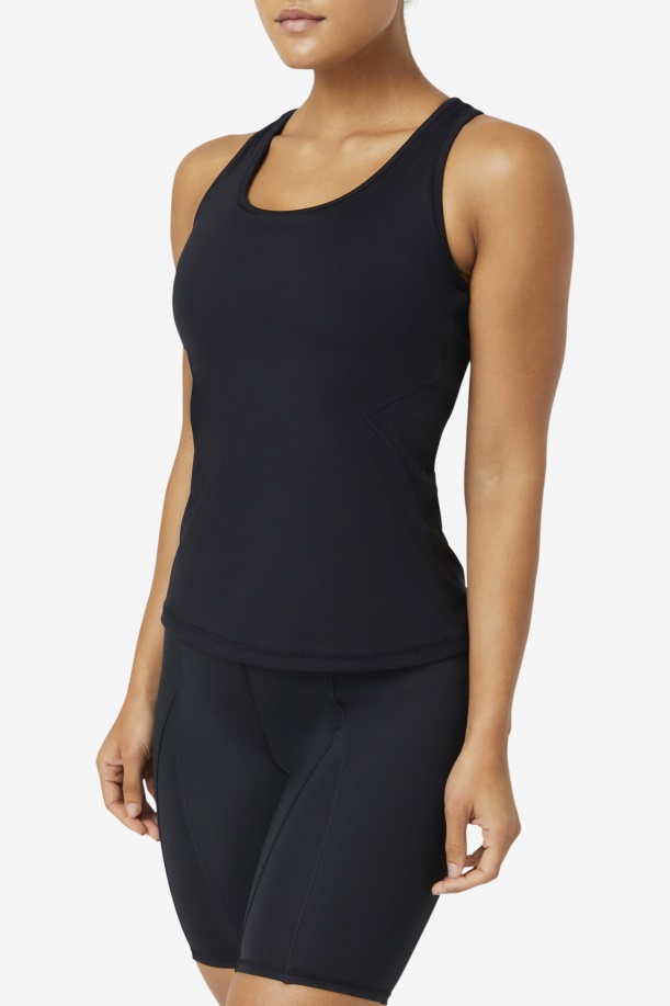 μαύρο Uplift ανοιχτό Racerback Tank Top Fila