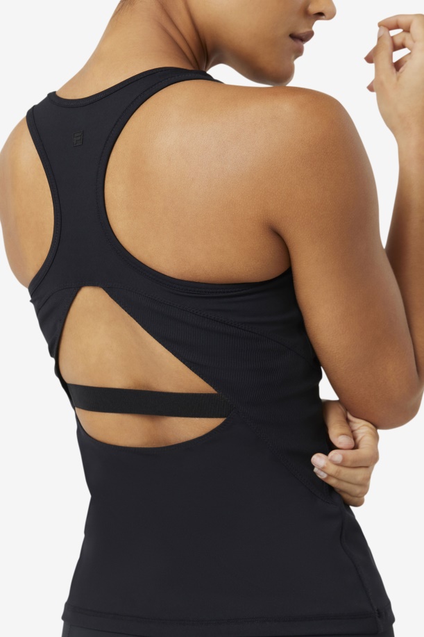 μαύρο Uplift ανοιχτό Racerback Tank Top Fila