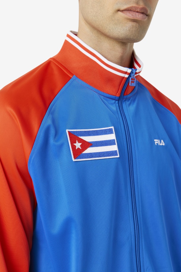 σακάκι Cuba Track Fila φλογερό κόκκινο/λευκό/μπλε
