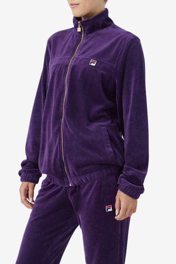 Ravid βελουτέ σακάκι Blackberry Cordial Fila