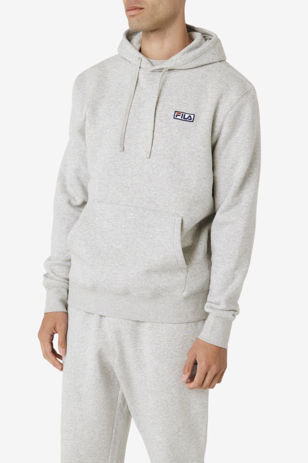 κουκούλα με κουκούλα Fila Gray Heather/white Algot