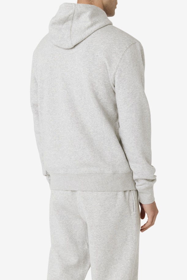 κουκούλα με κουκούλα Fila Gray Heather/white Algot
