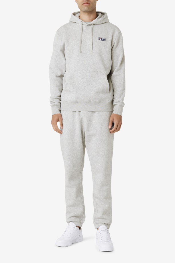 κουκούλα με κουκούλα Fila Gray Heather/white Algot