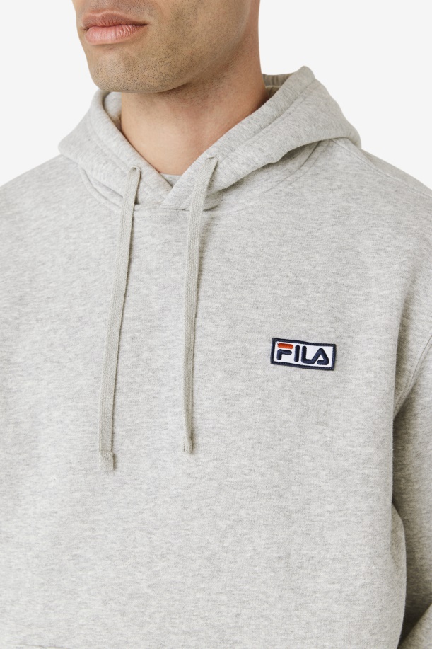 κουκούλα με κουκούλα Fila Gray Heather/white Algot