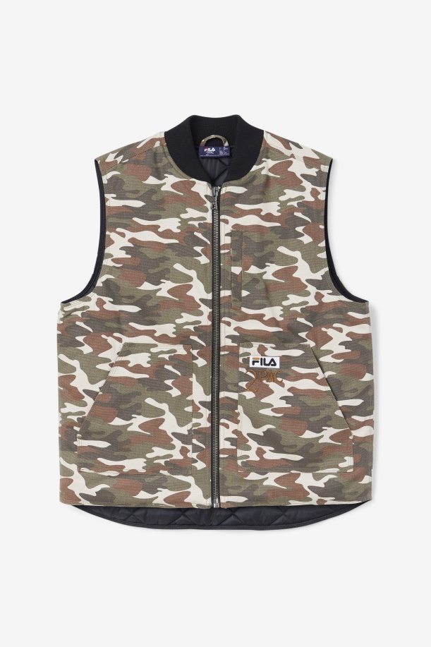 στάμπα Fila Camo/μαύρο γιλέκο 2 Pac