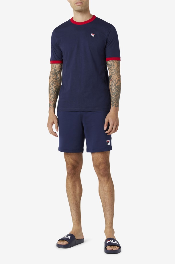 μαρκόνι Ringer Tee Peacoat/κόκκινο Fila