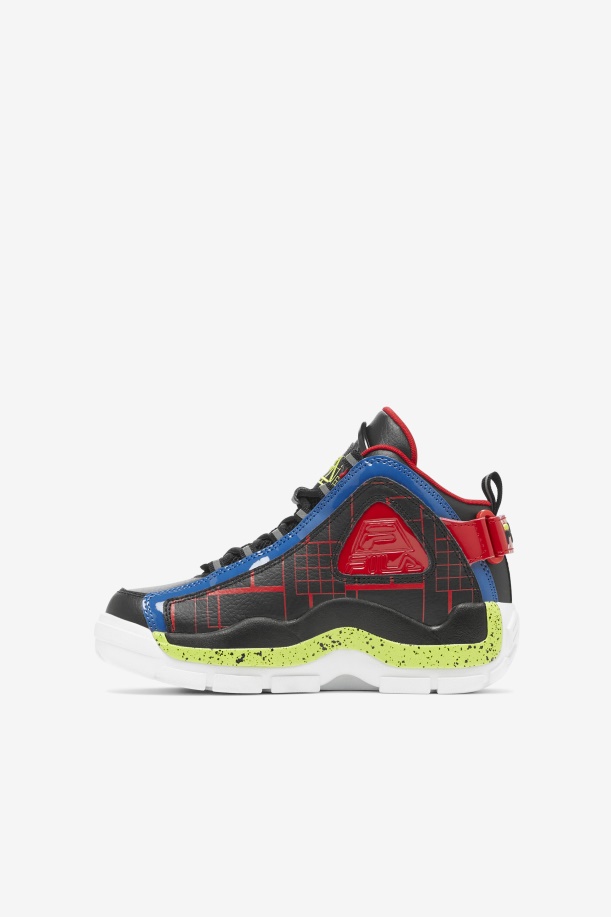 Fila Small Kids\' Grant Hill 2 μαύρο/μπλε/κόκκινο