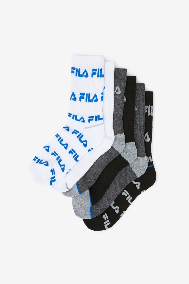 παιδική κάλτσα Crew 6-pack Fila Black Multi