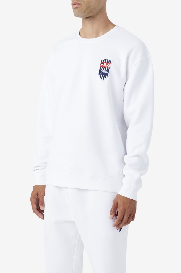 λευκό Fila 2pac Fleece Patch Crew