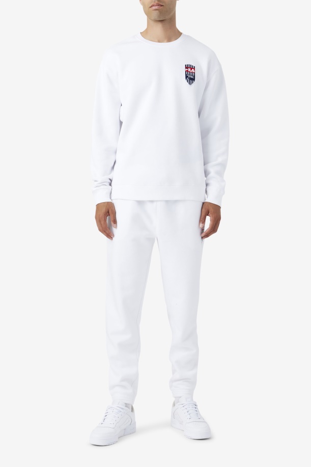 λευκό Fila 2pac Fleece Patch Crew