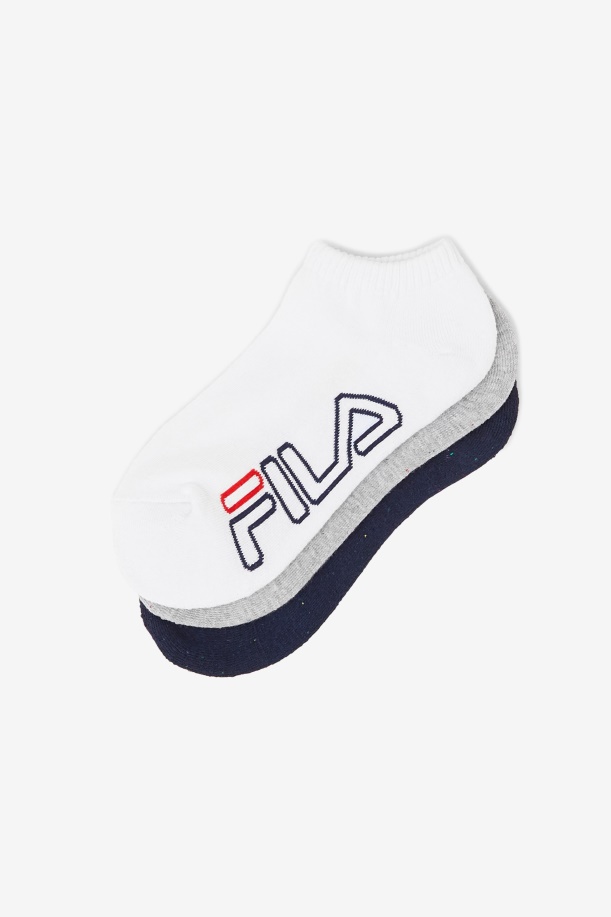 γκρι Multi Fila γυναικεία Stripe Stripe No Show κάλτσα 3-pack