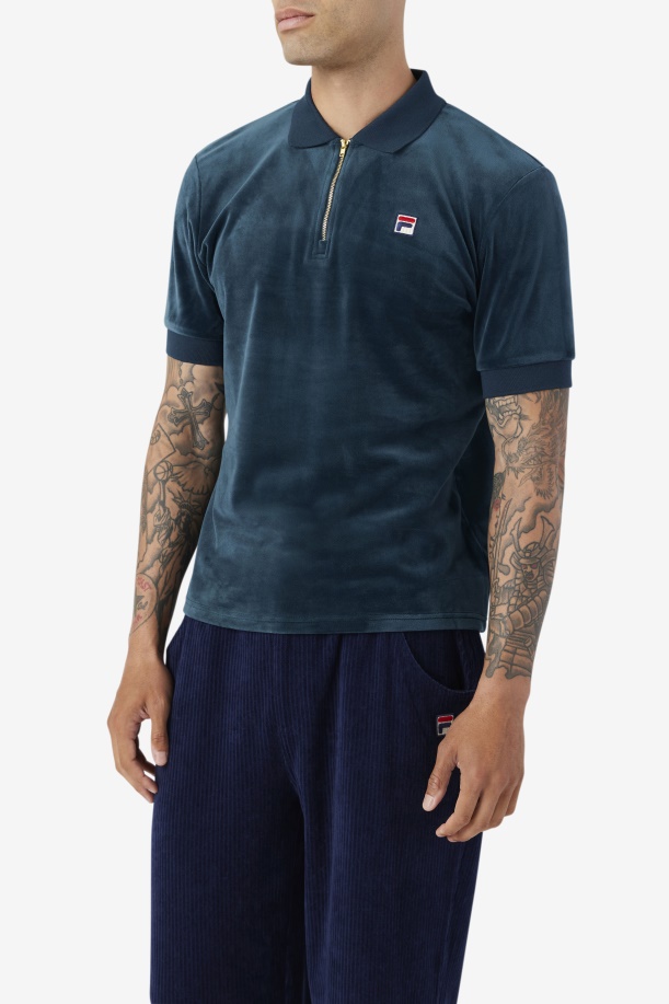 Teal Fila Devon βελούδο πόλο