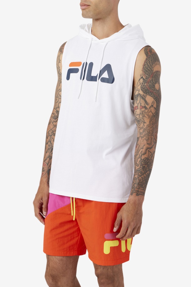 Fila White/navy/cherry Tomato Zany αμάνικη κουκούλα