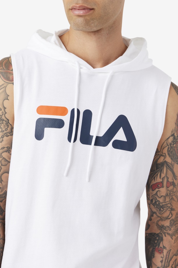Fila White/navy/cherry Tomato Zany αμάνικη κουκούλα