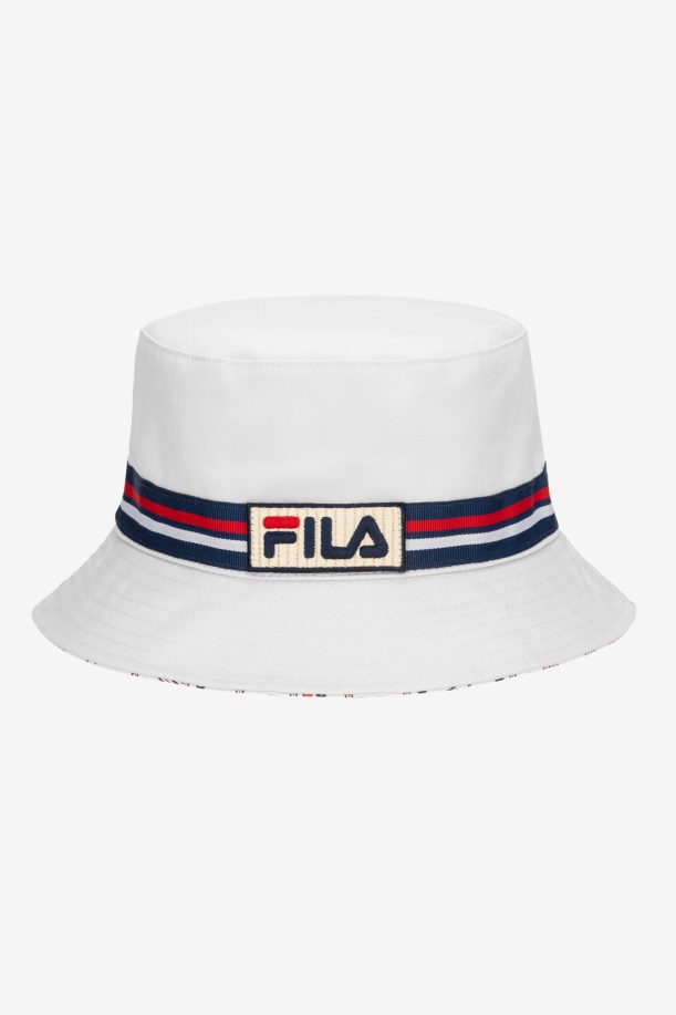 αναστρέψιμο καπέλο κουβά λευκό Fila