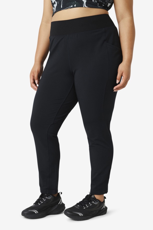 μαύρο παντελόνι Fi-lux Slim Leg Fila