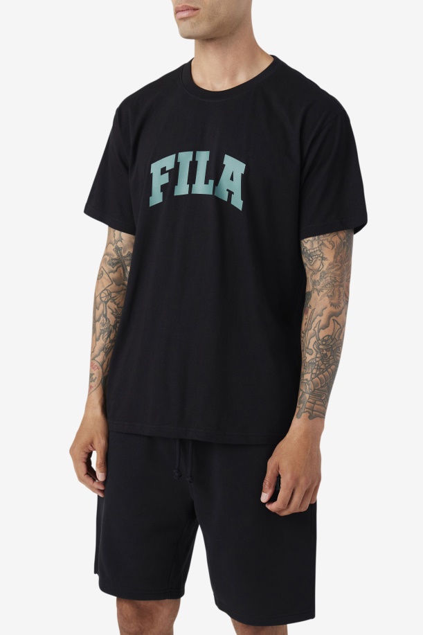 μπλουζάκι Cody μαύρο/μπλε έλατο Fila