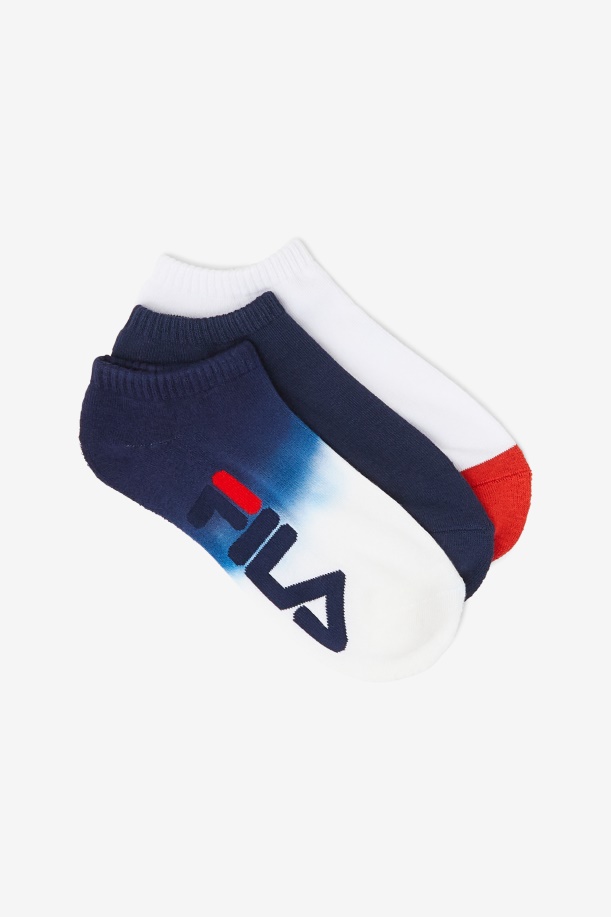 Fila Navy γυναικεία βαφή ντιπ No Show κάλτσα 3-pack