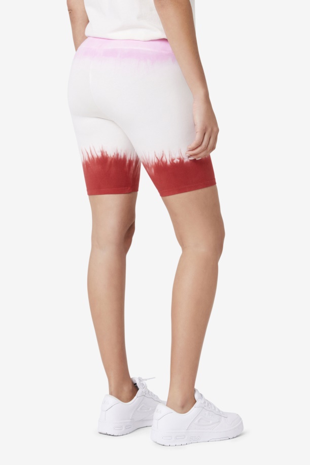 Taima Tie Dye ποδήλατο κοντό Fila πιρουέτα/λευκό/κόκκινο της γης