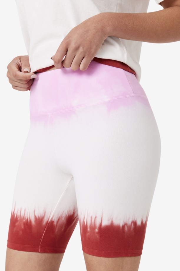 Taima Tie Dye ποδήλατο κοντό Fila πιρουέτα/λευκό/κόκκινο της γης