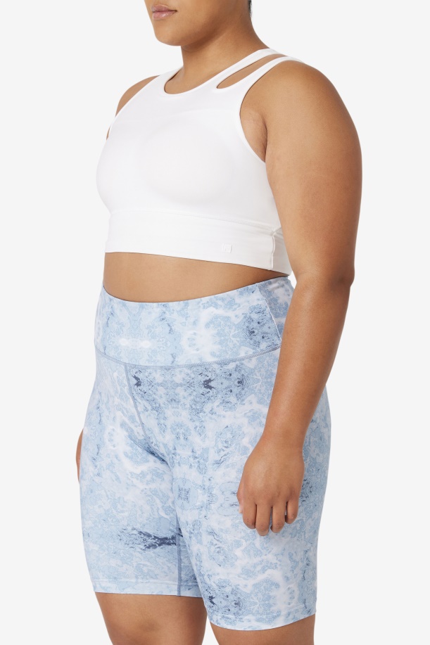 λευκό Uplift φέτα Crop σουτιέν Top Fila