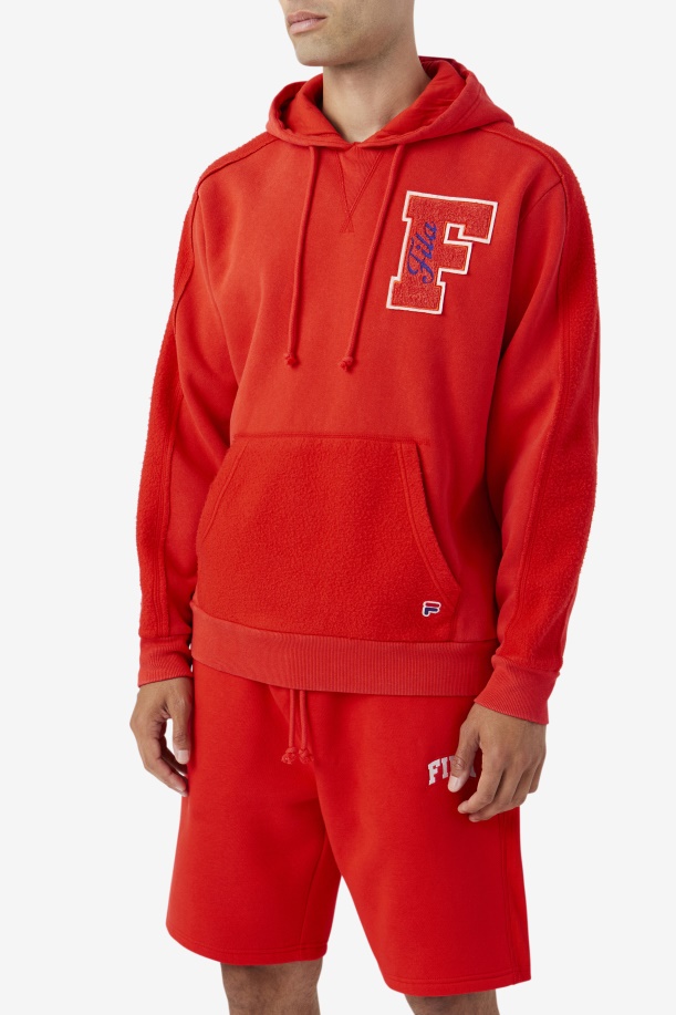 Φλογερό κόκκινο/μπλε κουκούλα Vintage Wash Fila Bryson