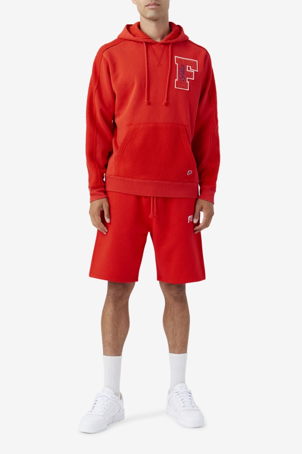Φλογερό κόκκινο/μπλε κουκούλα Vintage Wash Fila Bryson