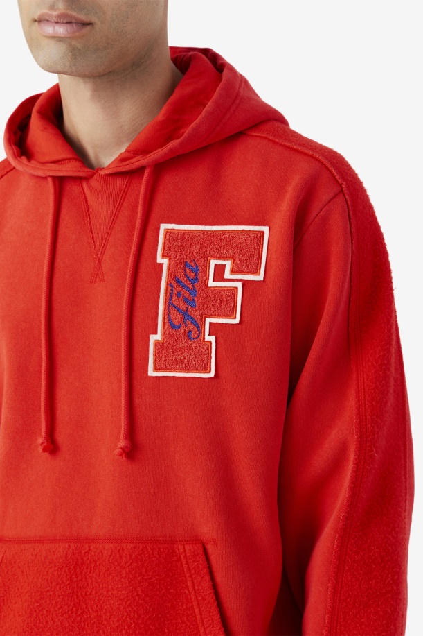 Φλογερό κόκκινο/μπλε κουκούλα Vintage Wash Fila Bryson