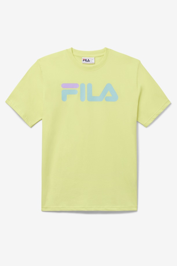 ανδρικό μπλουζάκι αετού παλ λάιμ κίτρινο Fila