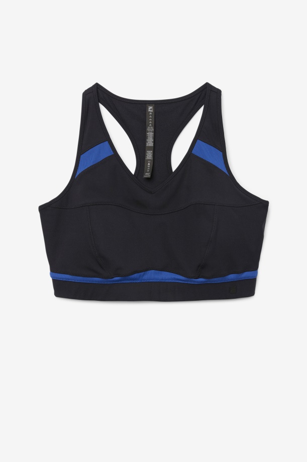 αθλητικό σουτιέν Racerback Uplift Fila μαύρο/ναυτικό παιώνια