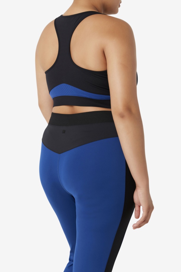 αθλητικό σουτιέν Racerback Uplift Fila μαύρο/ναυτικό παιώνια