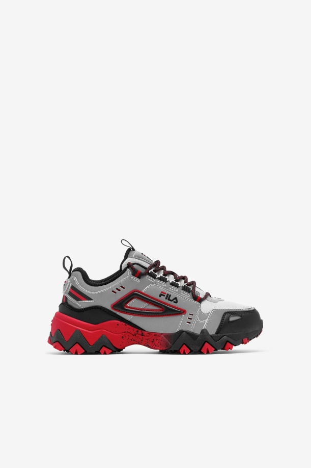 Fila Big Kids' Oakmont Tr μεταλλικό ασημί/μαύρο/κόκκινο